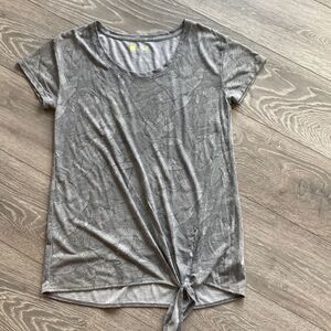 Side Tie Athletic Shirt Moisture Wicking